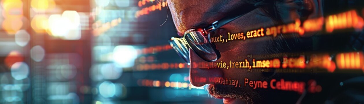 Software developer working on layered code structures, Software Development, Coding Process