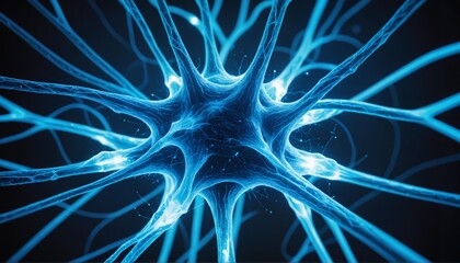 Neural networks in brain, connections that represent brain activity and cognitive functions