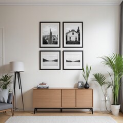 modern living room interior design, scandinavian style