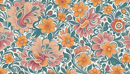 Fantasy flowers pattern  texture graphic