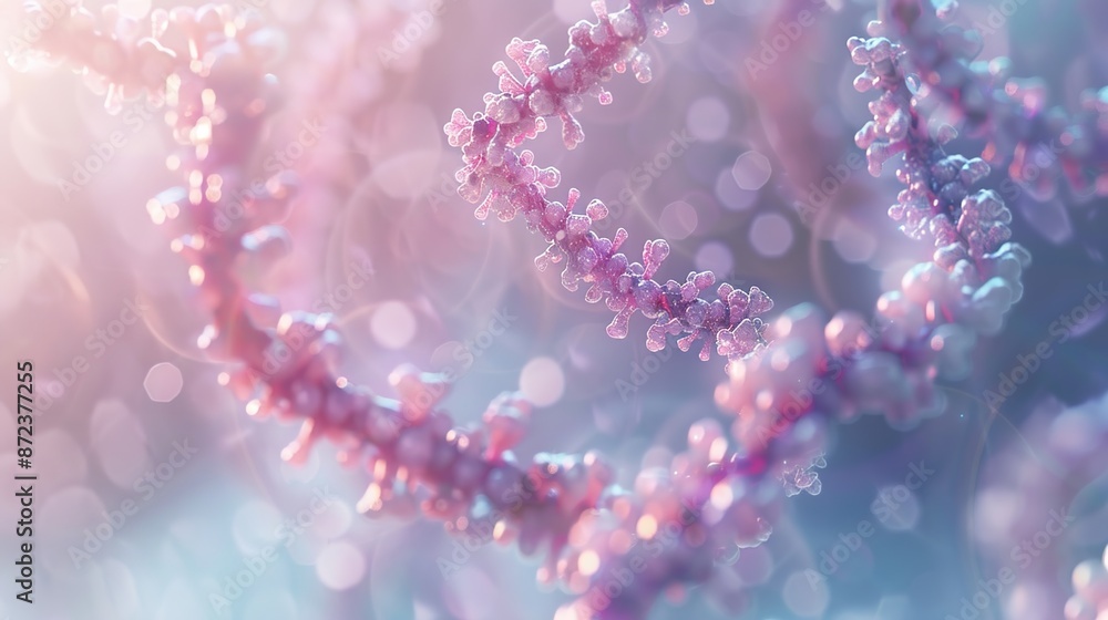 Poster illuminating rna sequences: detailed genetic patterns on a light background