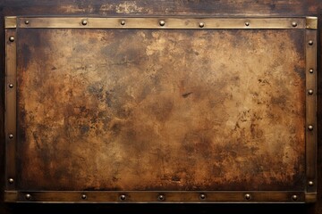 Fototapeta premium Ephemeral Elegance: Worn-Out Gold Grunge Art on a Rustic Metal Canvas