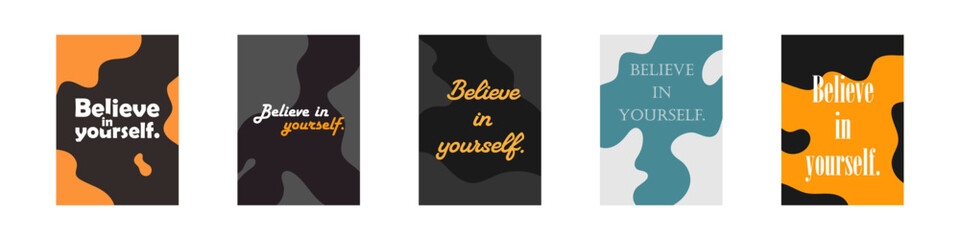 Believe yourself, slogan typography, tee shirt graphics, vectors illustration. Believe yourself, modern and stylish motivational quotes typography slogan.
