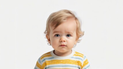 Fototapeta premium Curious Baby with Blonde Hair