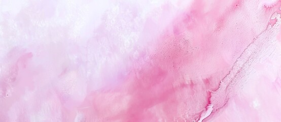 Fototapeta premium Elegant pink watercolor blending on white paper, creating abstract shapes and a vintage backdrop. Perfect for creative projects needing a feminine touch