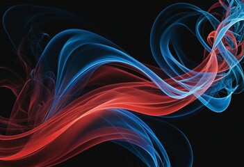 Obraz premium smooth colorful smoke on black background, wall paper design