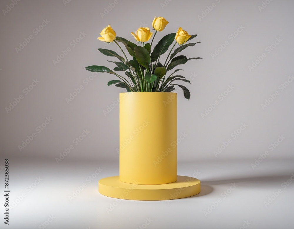 Poster elegant marble podium with empty space for premium product presentation in a modern and luxurious se