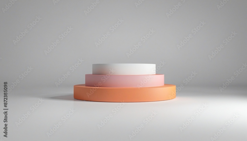 Poster chic and elegant 3d pink render display stage for luxury product presentation and showcasing in a mo