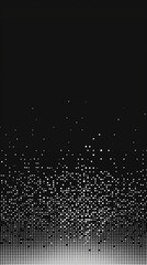 High Contrast Minimalist Pixel and Dot Design: Black and White Geometric Art for Modern Decor