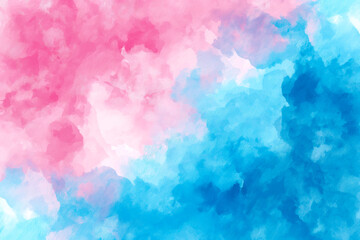 Fototapeta premium Blue and pink watercolor background Soft abstract texture