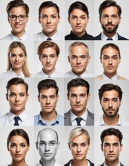 Fototapeta premium Various Professionals at Work in Urban Setting