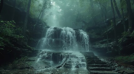The Soco waterfall near Cherokee, North Carolina, is an impressive sight