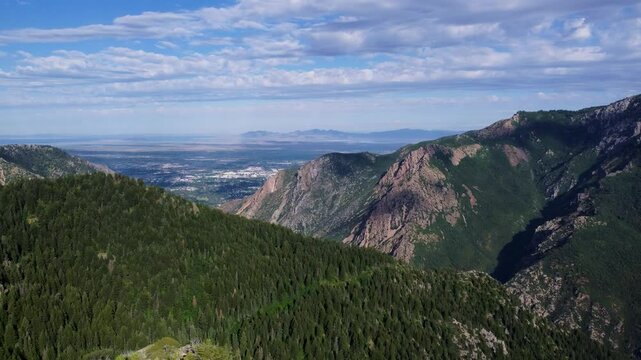 4K Summer Aerial Hiking Views of Snowbasin Utah 