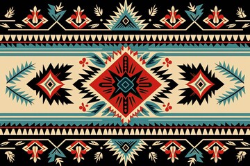 Aztec Vintage Embroidery artistry, vintage, embroidery, pattern, vector, seamless, design, ornament