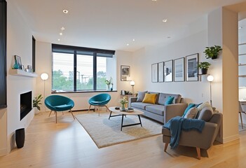 Fototapeta premium modern living room interior design