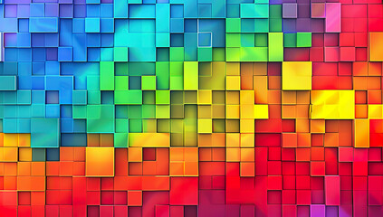 Colorful abstract background with overlapping squares