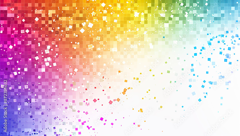 Poster colorful gradient abstract background with small squares