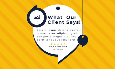 Client or customer service review feedback testimonial appreciation design template
