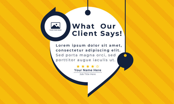 Client or customer service review feedback testimonial appreciation design template