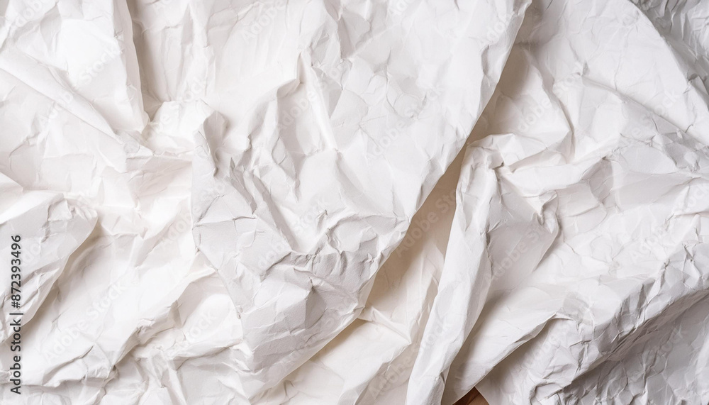 Aufkleber recycled white creased paper background or cardboard surface from a paper box for packing for the de