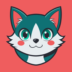 Discover the Charm Manga Style Cat Face Illustration