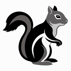 Chipmunk Silhouette Vector Illustration Natural Charm