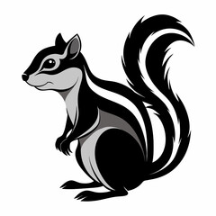 Chipmunk Silhouette Vector Illustration Natural Charm