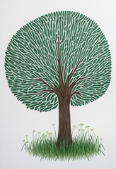 Fototapeta premium cute tree illustration