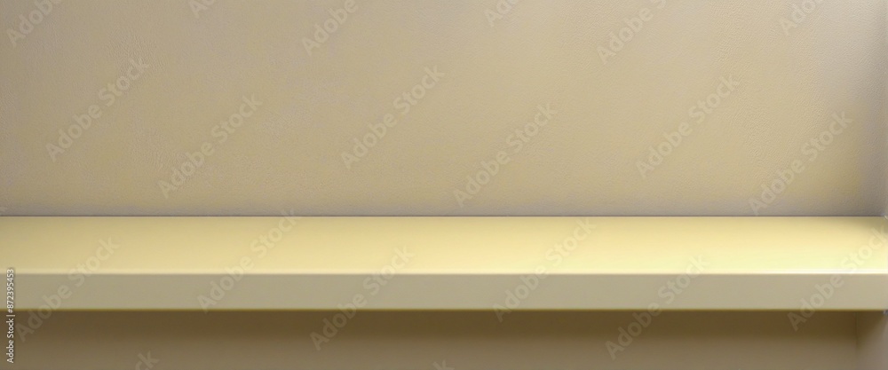 Wall mural Empty Yellow shelf for Kitchen decoration