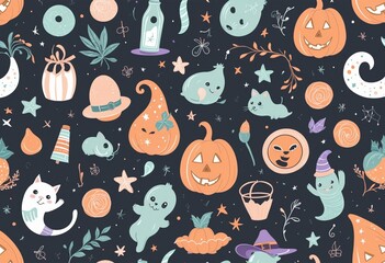 Pastel Halloween Pattern