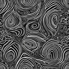 Fototapeta premium Black and white line doodle pattern graphic