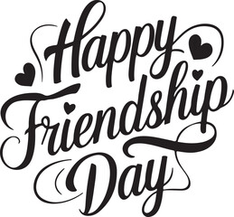 Happy Friendship Day vector art Illustration 