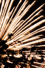 white firework streaks
