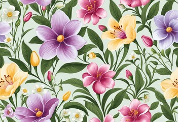 Obraz premium Floral Pattern Illustration