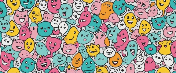 Fototapeta premium abstract cartoon shapes illustration