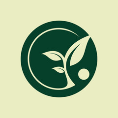 Organic logo design simple concept Premium Vector