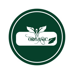 Organic logo design simple concept Premium Vector