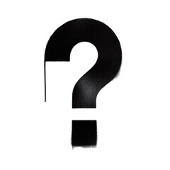 The Enigma of the Spray-Painted Question Mark, isolated on transparent background
