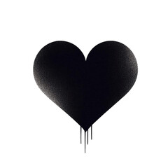 Spray-Paint Heart: Urban Art Expression, isolated on transparent background