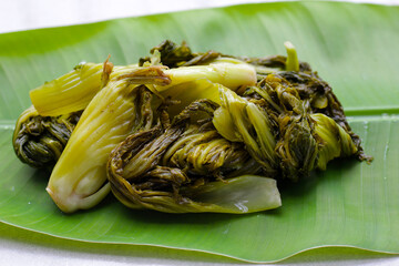 Pickled mustard greens, salted fermented vegetable