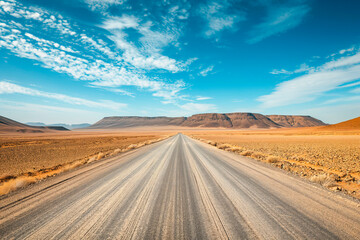 Empty asphalt road, Adventure road in desert