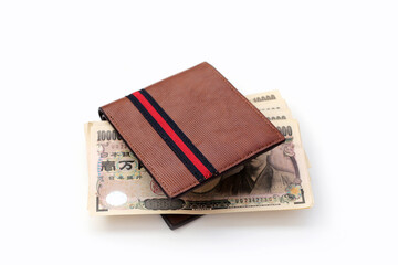 Wallet with Ten Thousand Yen Bills, Japanese Yen Notes