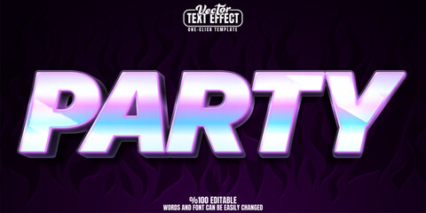 Party editable text effect, customizable music and dance 3D font style