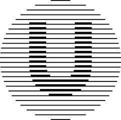 Naklejka premium Letter U Logo Icon Line Pattern within Circle Design