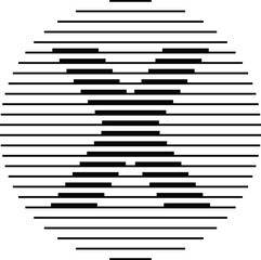 Letter X Logo Icon Line Pattern within Circle Design