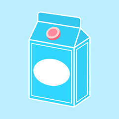 Paper milk carton. Vector illustration