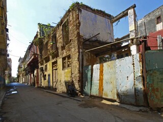 The other side of Havana (Cuba), the old part of the city, its historic center, the genuine one where ordinary people live