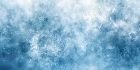 Fototapeta premium Abstract blue misty background with soft light effects. Concept of soothing, tranquility, digital wallpaper, smoke. Copy space
