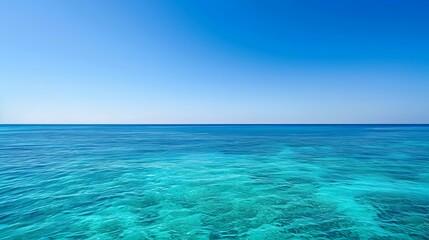 Fototapeta premium Calm Blue Sea with Clear Sky.
