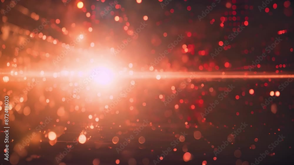 Fototapete a digitally generated abstract background featuring a red color palette with glowing lights, creatin
